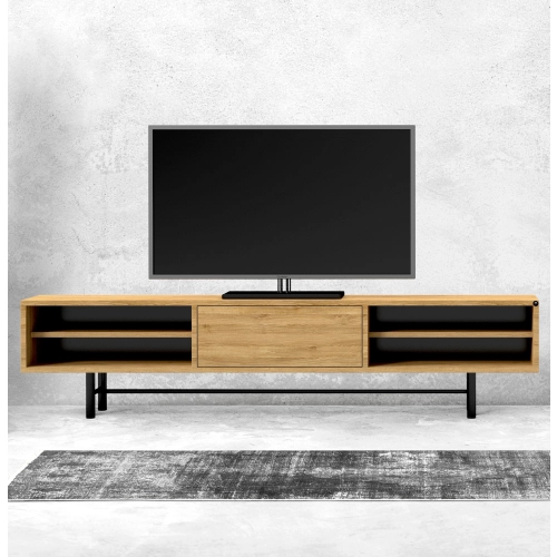 Szafka RTV-65 Drewno Lite Dąb Loft Lakier Rozmiary od 100 cm do 200 cm PREMIUM